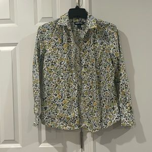 Lands' End Women's No Iron Supima Cotton Long Sleeve Button Down Shirt